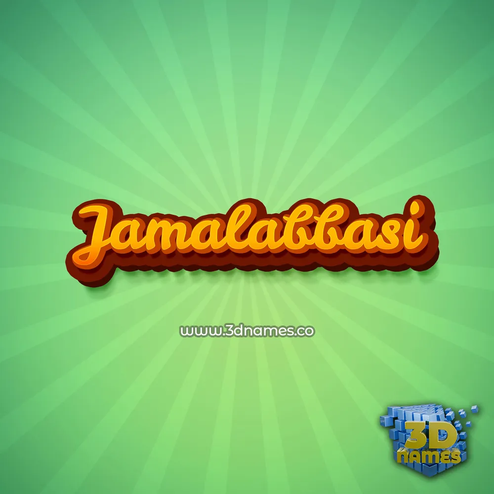 jamalabbasi in Green Rays style - 3D name wallpaper