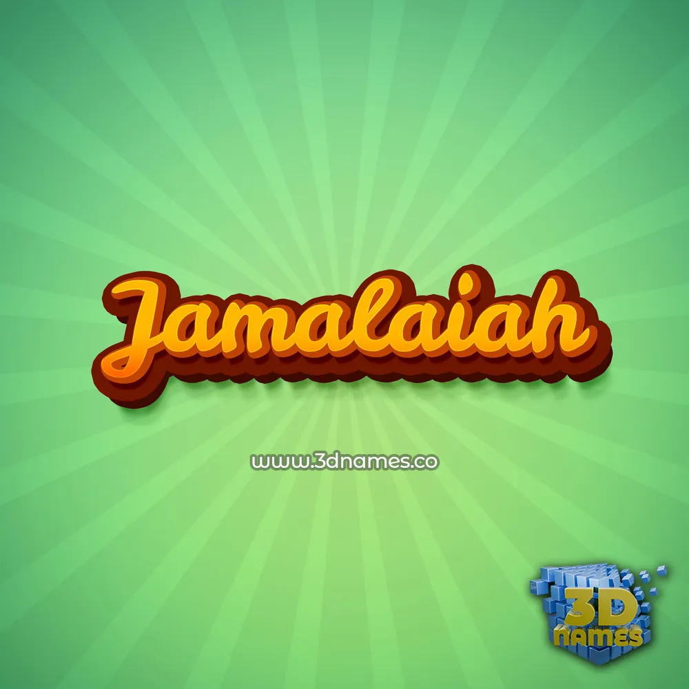 jamalaiah in Green Rays style - 3D name wallpaper