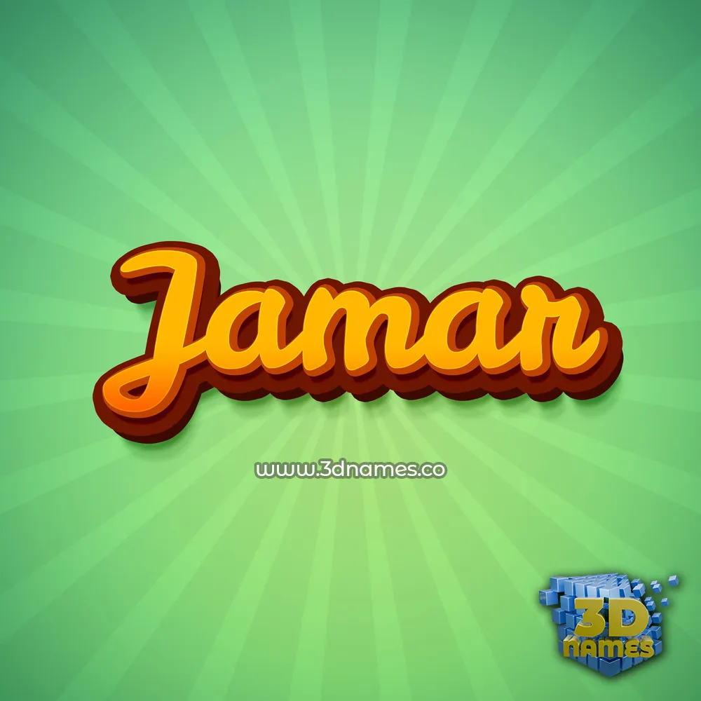 jamar in Green Rays style - 3D name wallpaper