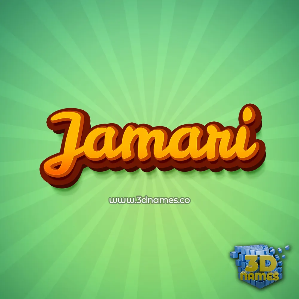 jamari in Green Rays style - 3D name wallpaper