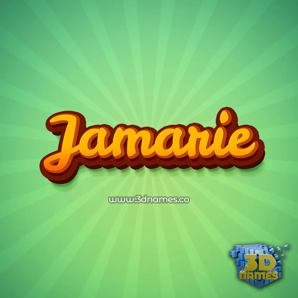 jamarie in Green Rays style - 3D name wallpaper