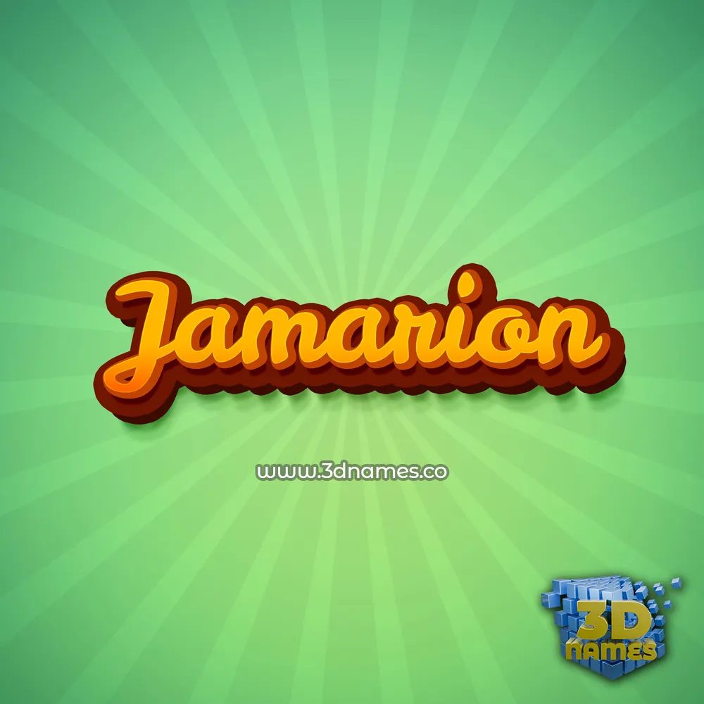 jamarion in Green Rays style - 3D name wallpaper