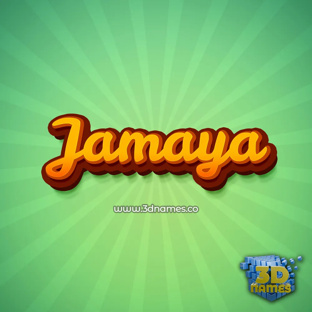 jamaya in Green Rays style - 3D name wallpaper