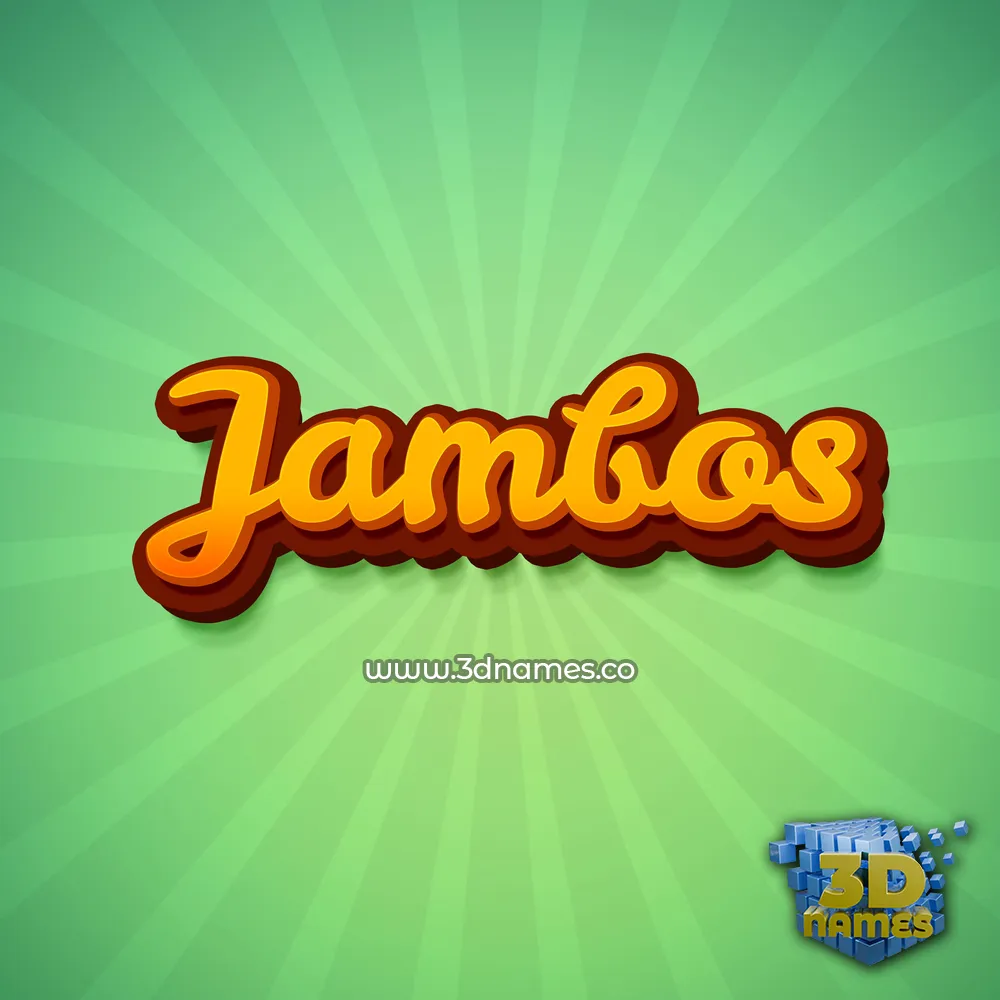 jambos in Green Rays style - 3D name wallpaper