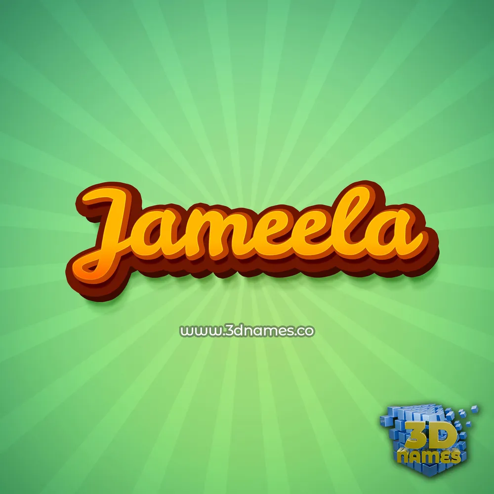 jameela in Green Rays style - 3D name wallpaper