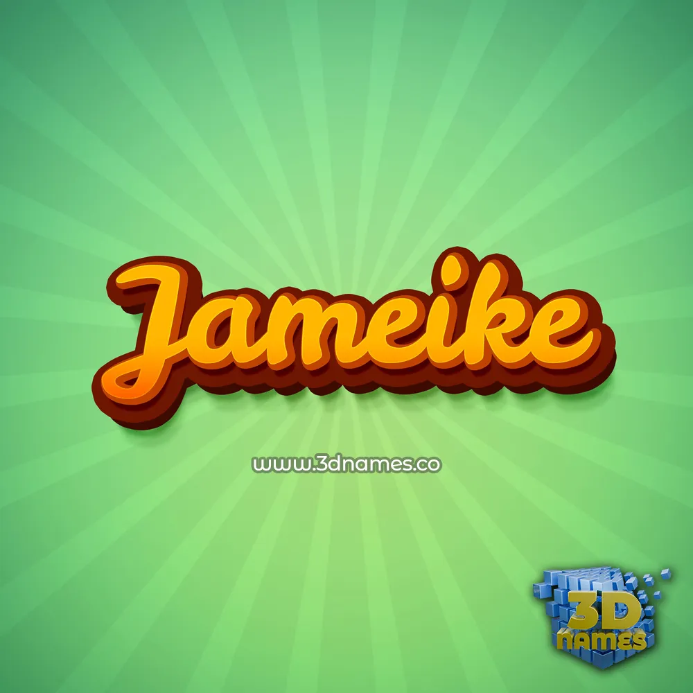 jameike in Green Rays style - 3D name wallpaper