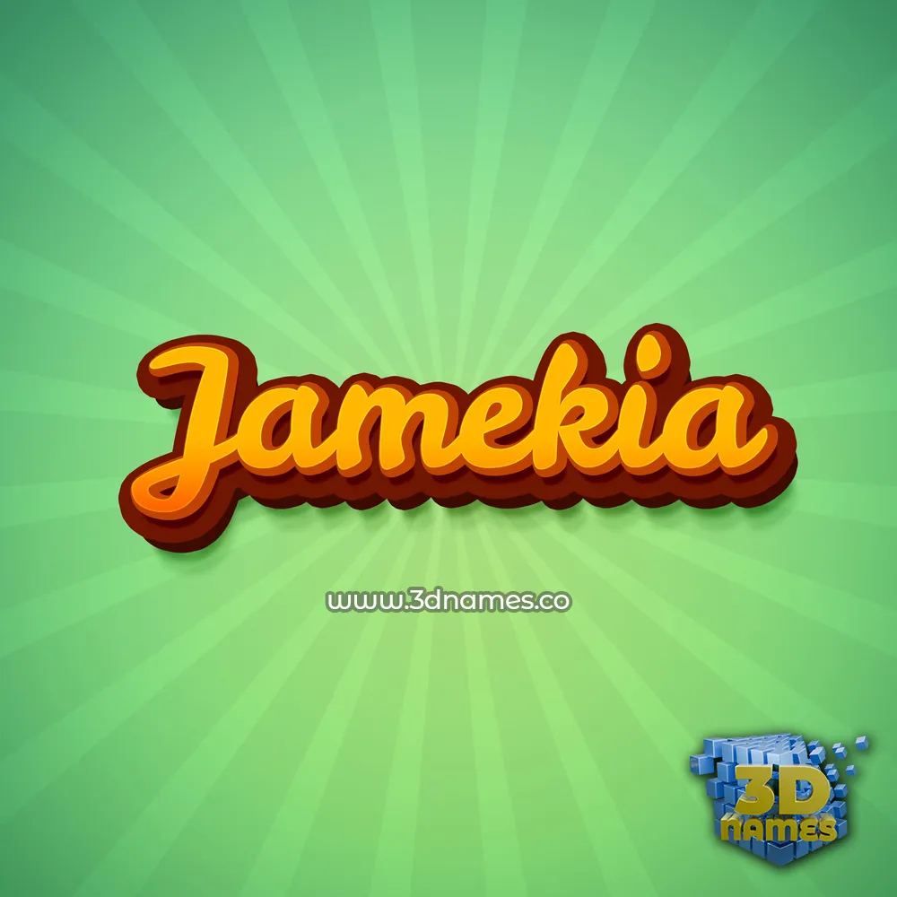 jamekia in Green Rays style - 3D name wallpaper