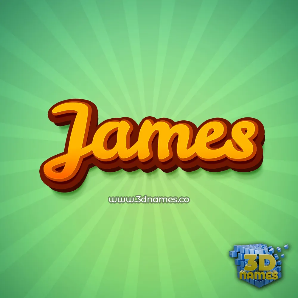 james in Green Rays style - 3D name wallpaper