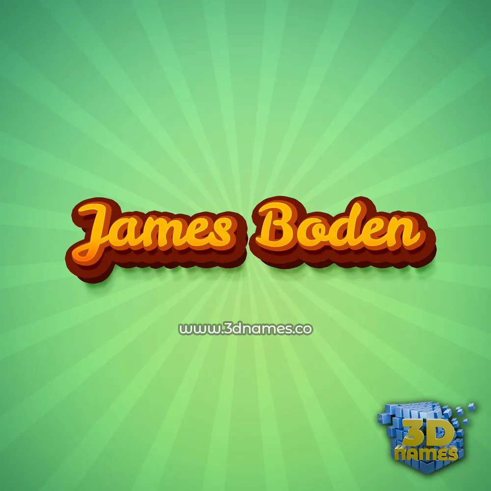 james boden in Green Rays style - 3D name wallpaper