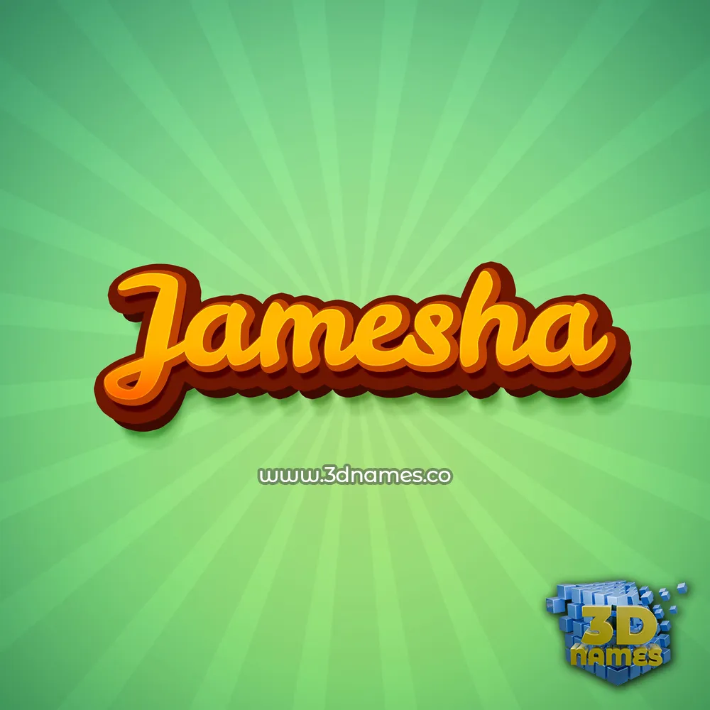 jamesha in Green Rays style - 3D name wallpaper