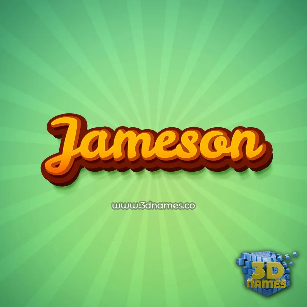 jameson in Green Rays style - 3D name wallpaper