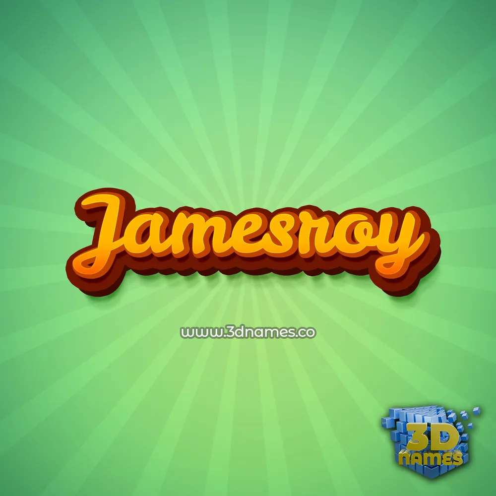 jamesroy in Green Rays style - 3D name wallpaper