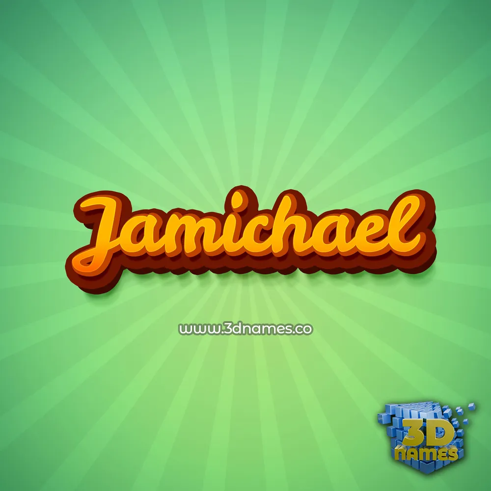 jamichael in Green Rays style - 3D name wallpaper