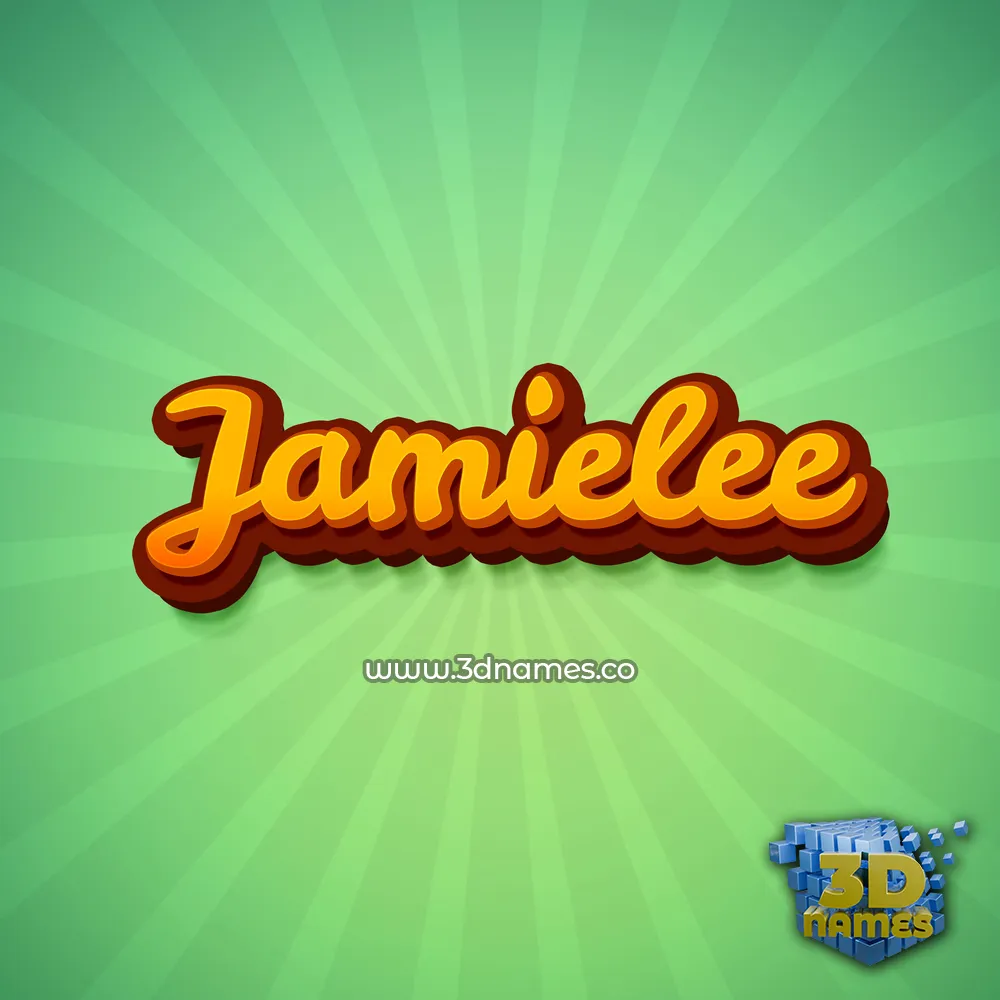 jamielee in Green Rays style - 3D name wallpaper