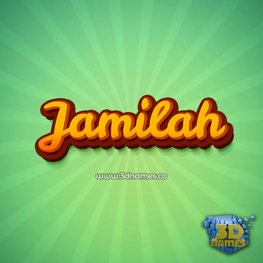 jamilah in Green Rays style - 3D name wallpaper
