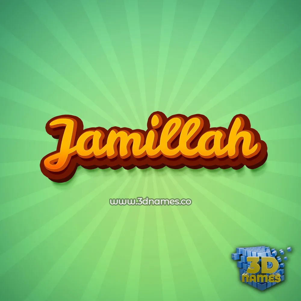 jamillah in Green Rays style - 3D name wallpaper