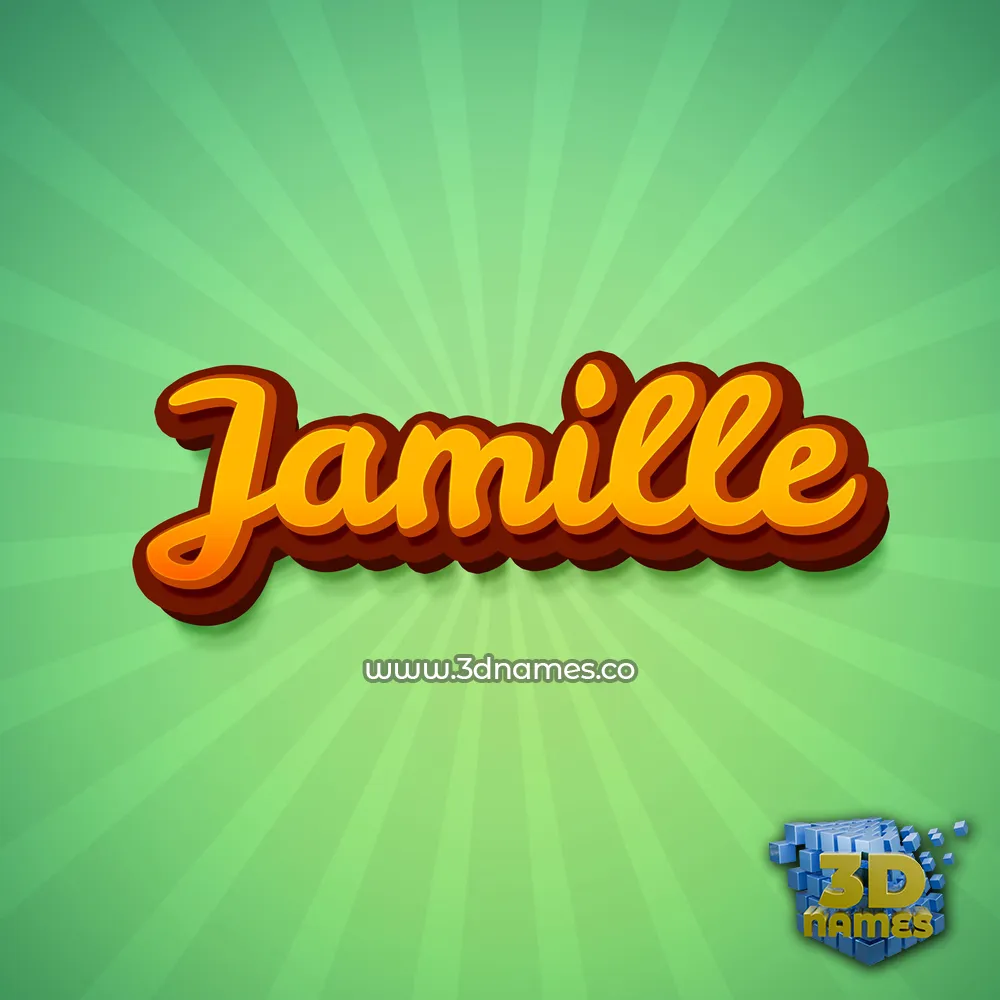jamille in Green Rays style - 3D name wallpaper