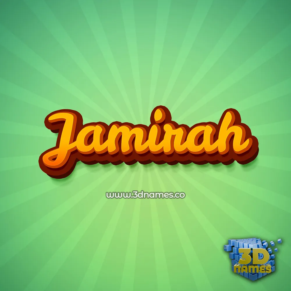 jamirah in Green Rays style - 3D name wallpaper