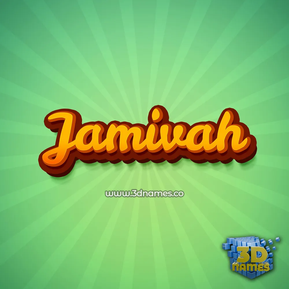 jamivah in Green Rays style - 3D name wallpaper