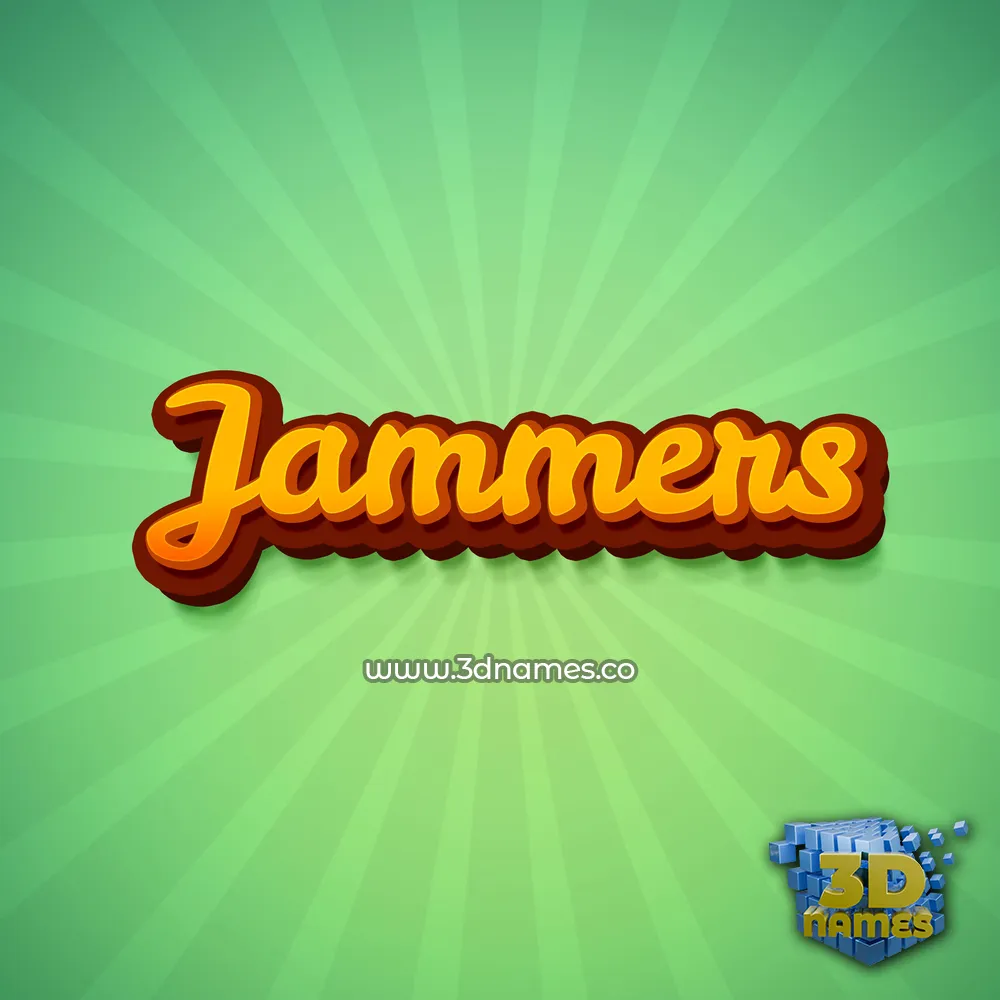 jammers in Green Rays style - 3D name wallpaper