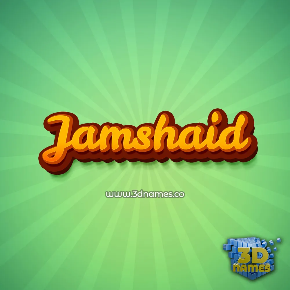 jamshaid in Green Rays style - 3D name wallpaper