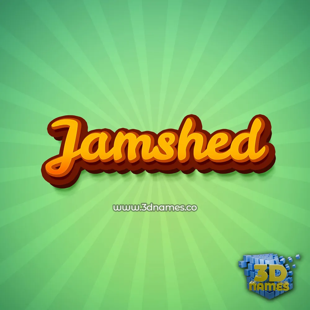 jamshed in Green Rays style - 3D name wallpaper