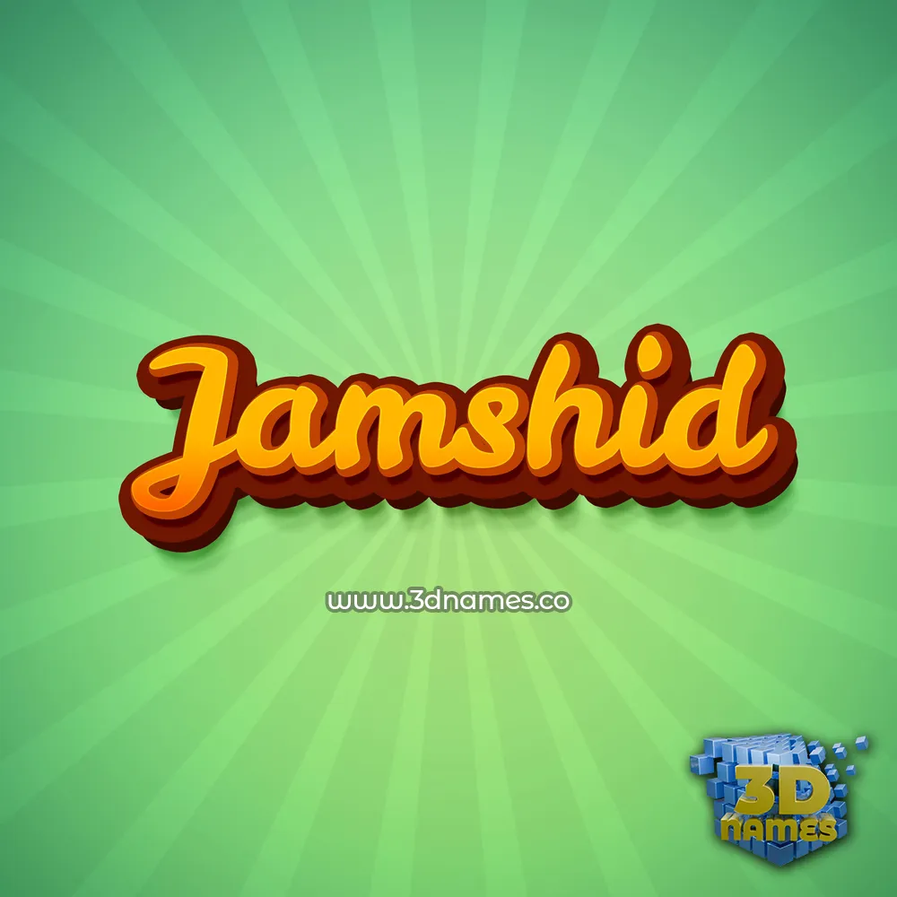 jamshid in Green Rays style - 3D name wallpaper