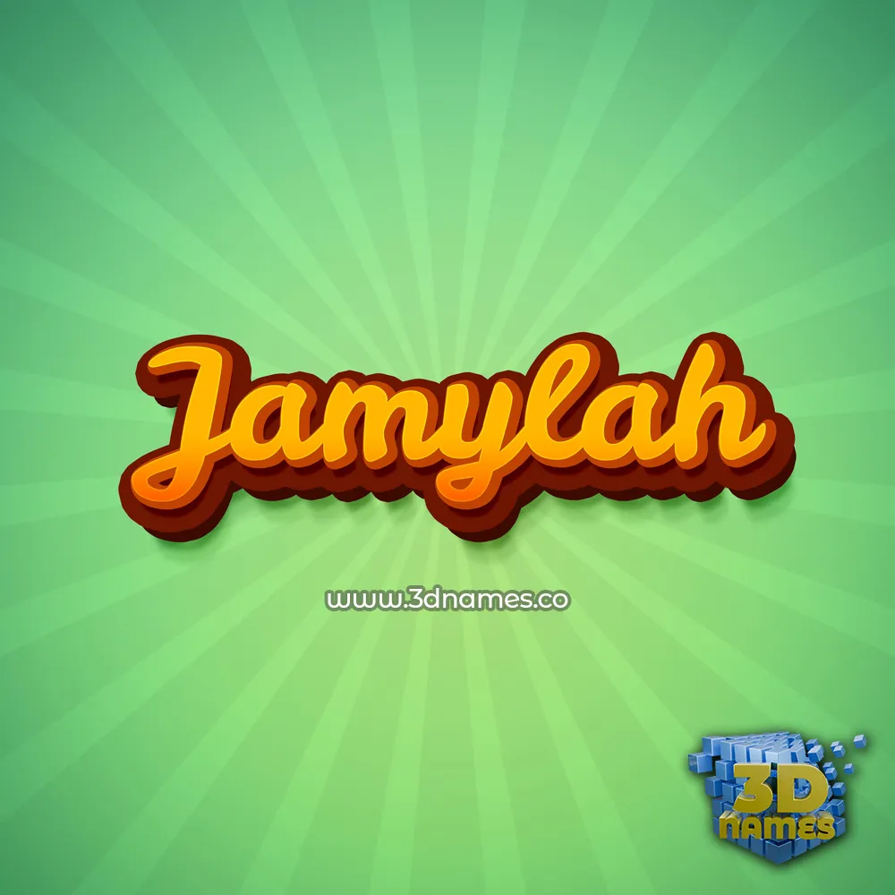 jamylah in Green Rays style - 3D name wallpaper