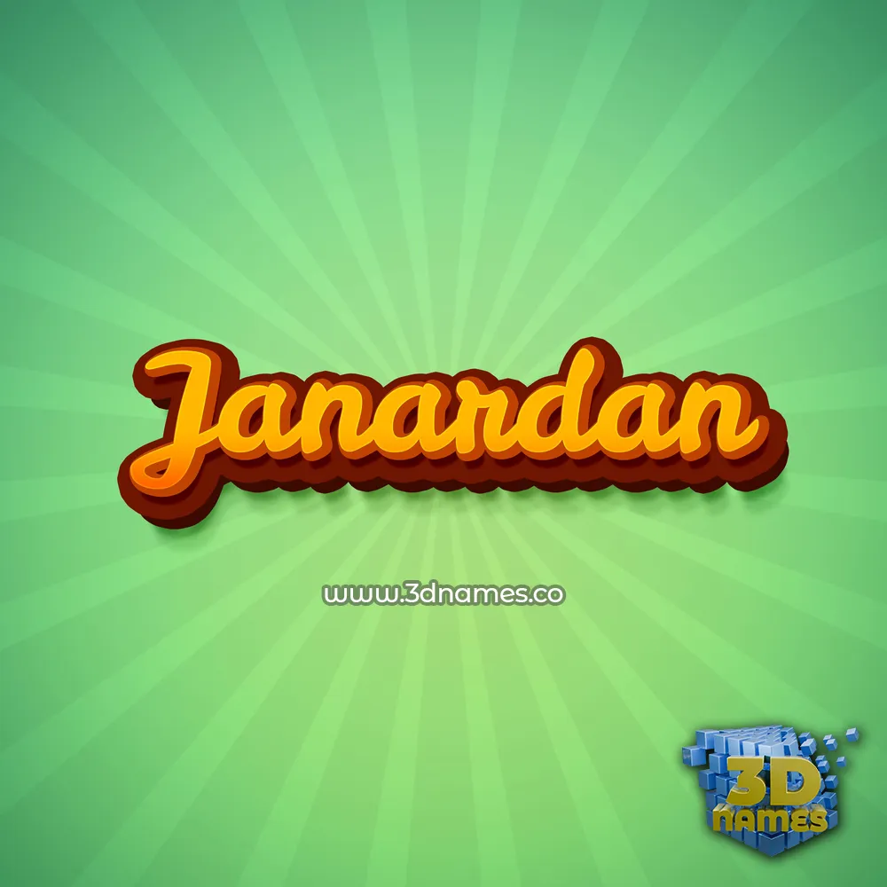 janardan in Green Rays style - 3D name wallpaper