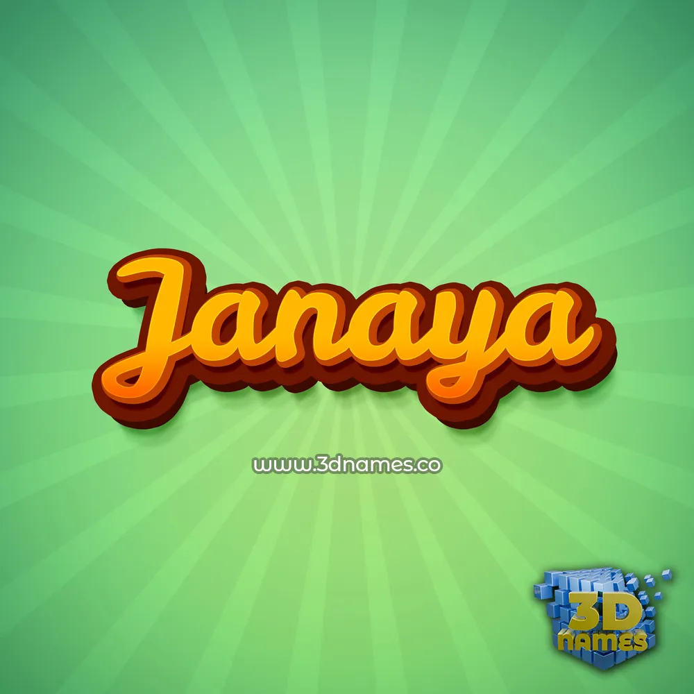 janaya in Green Rays style - 3D name wallpaper