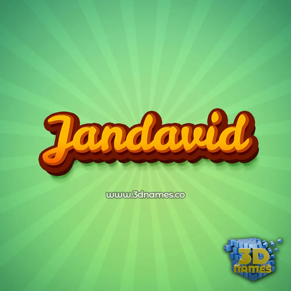 jandavid in Green Rays style - 3D name wallpaper