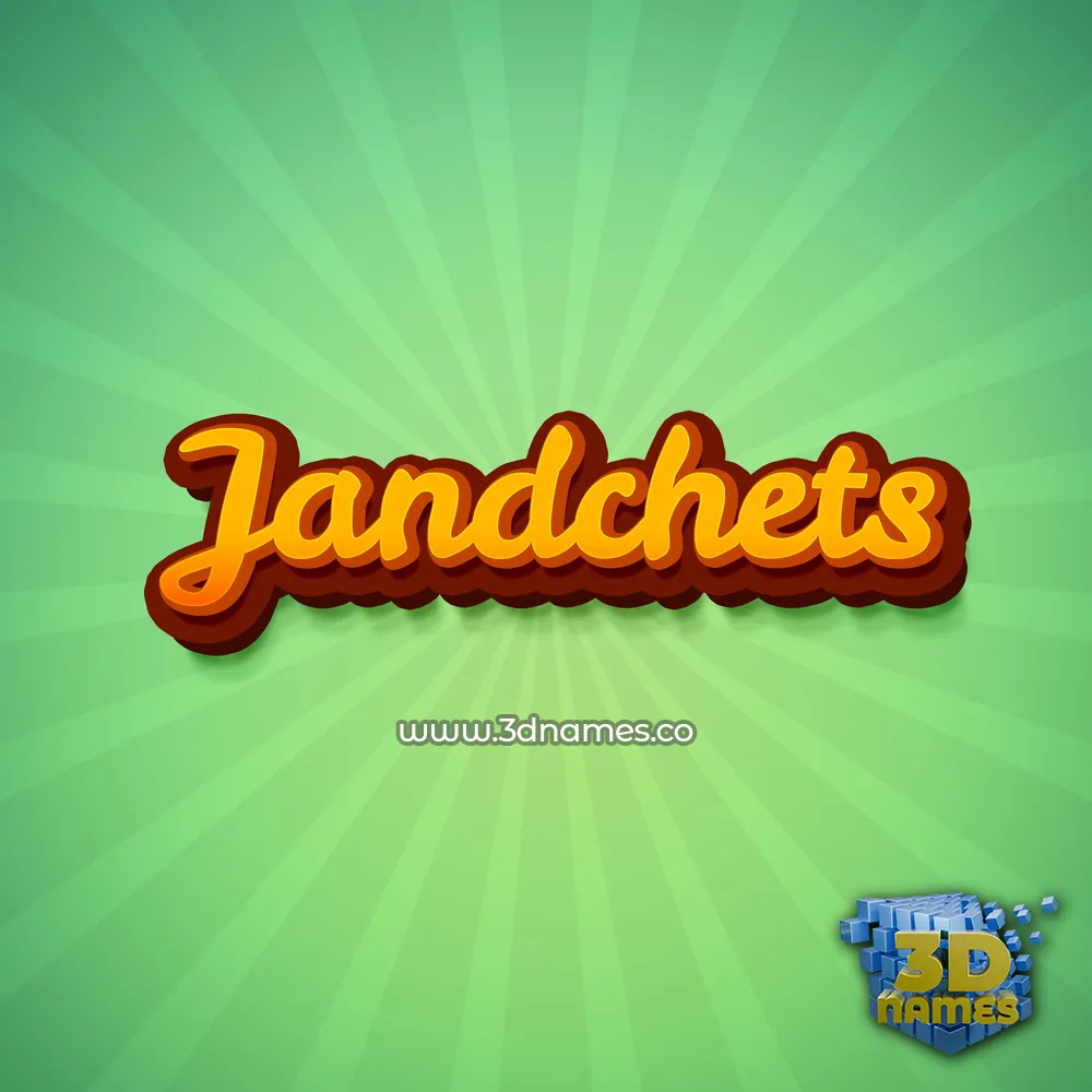 jandchets in Green Rays style - 3D name wallpaper