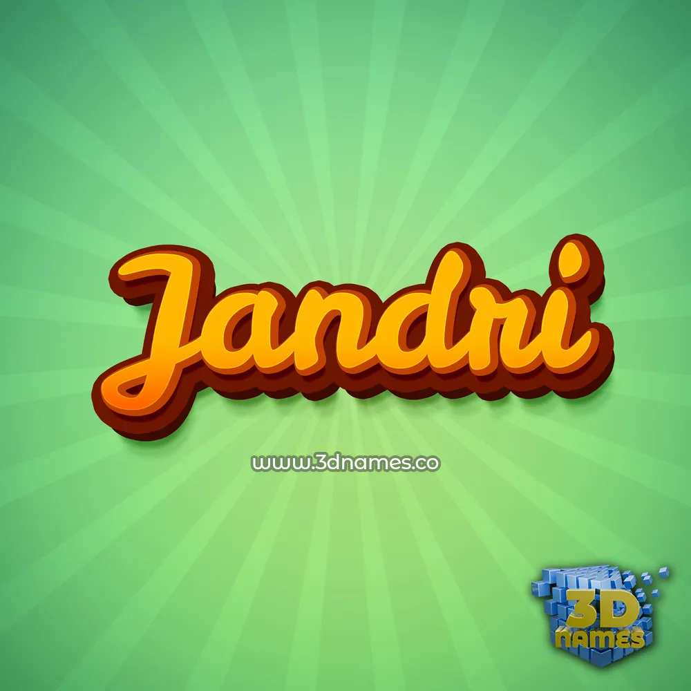jandri in Green Rays style - 3D name wallpaper