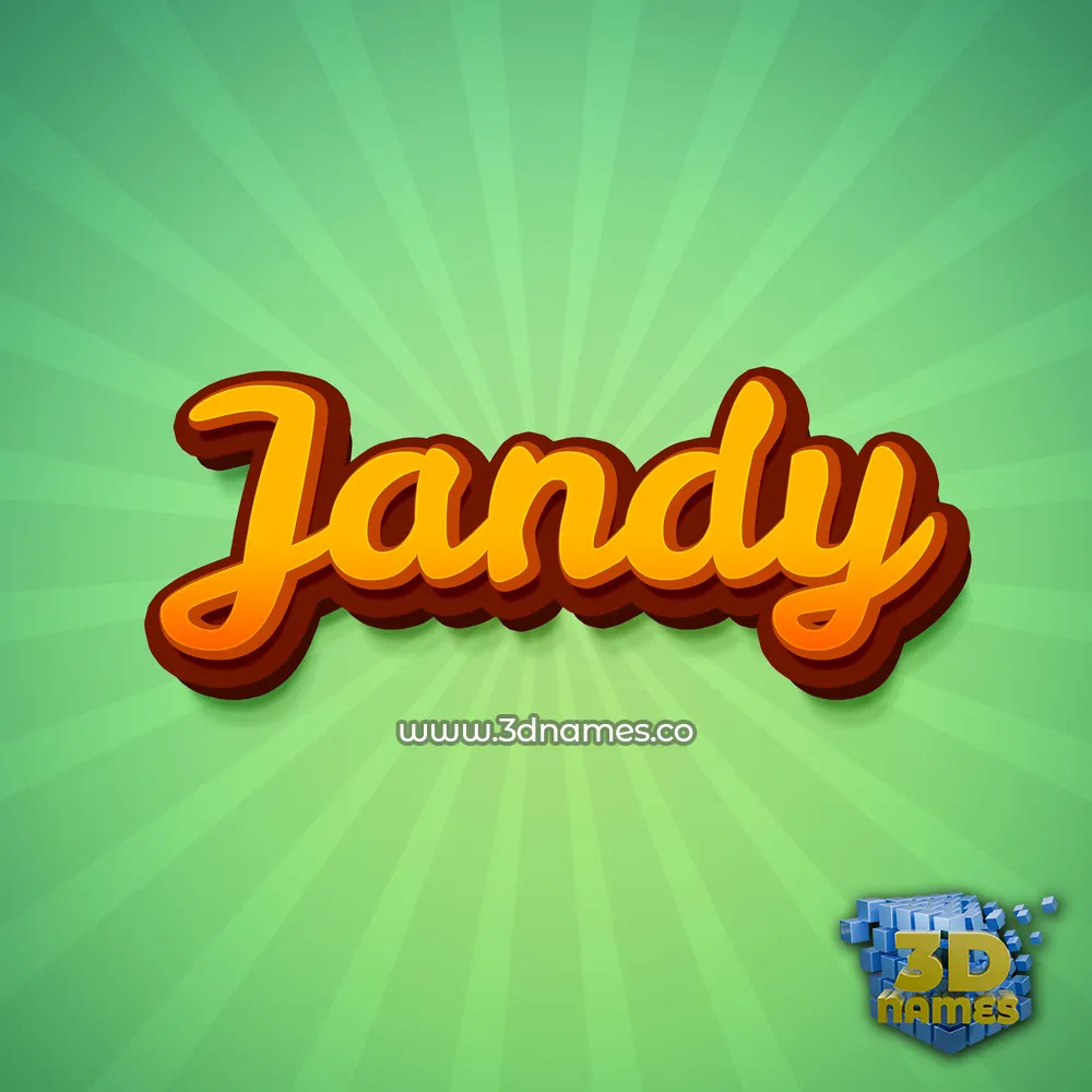 jandy in Green Rays style - 3D name wallpaper