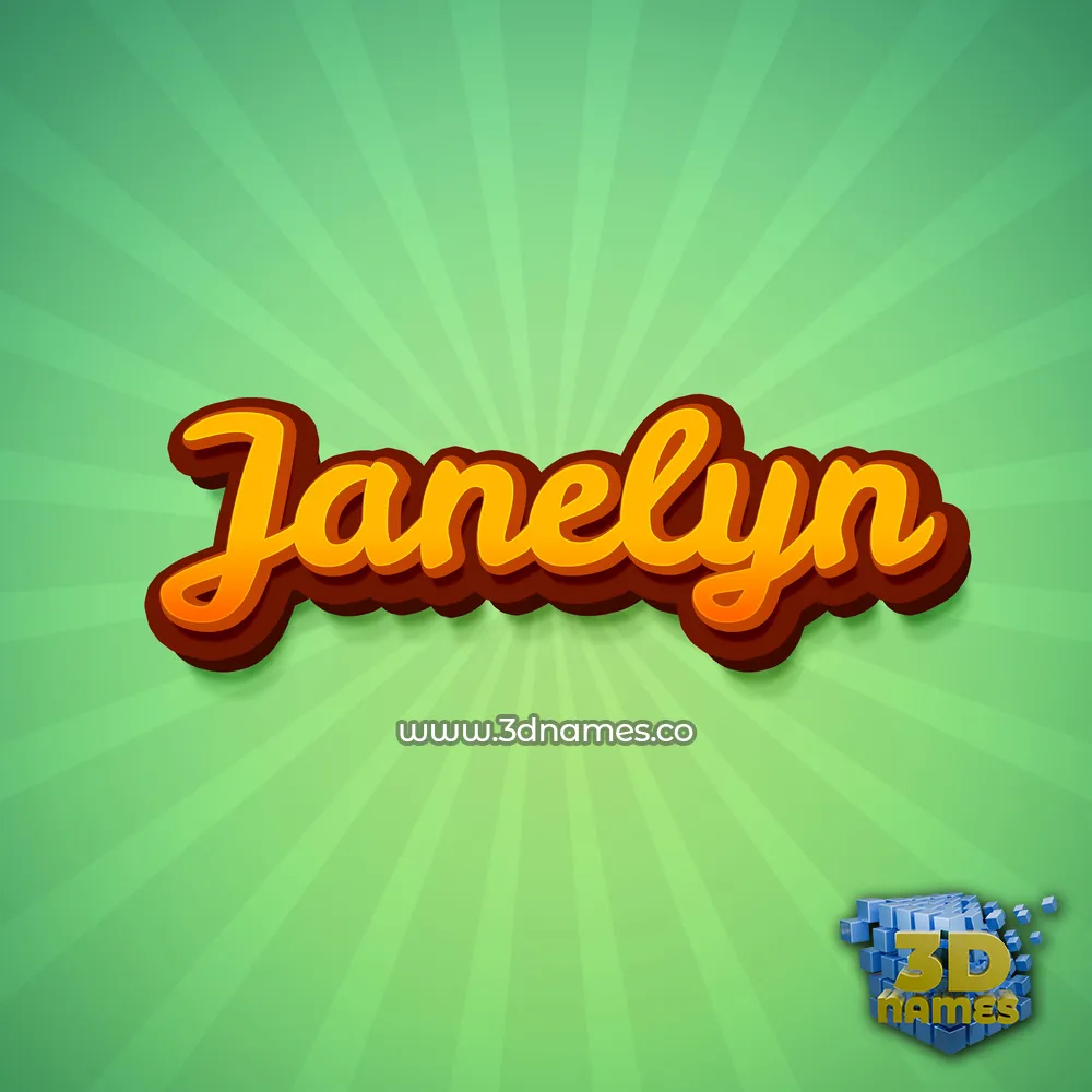 janelyn in Green Rays style - 3D name wallpaper