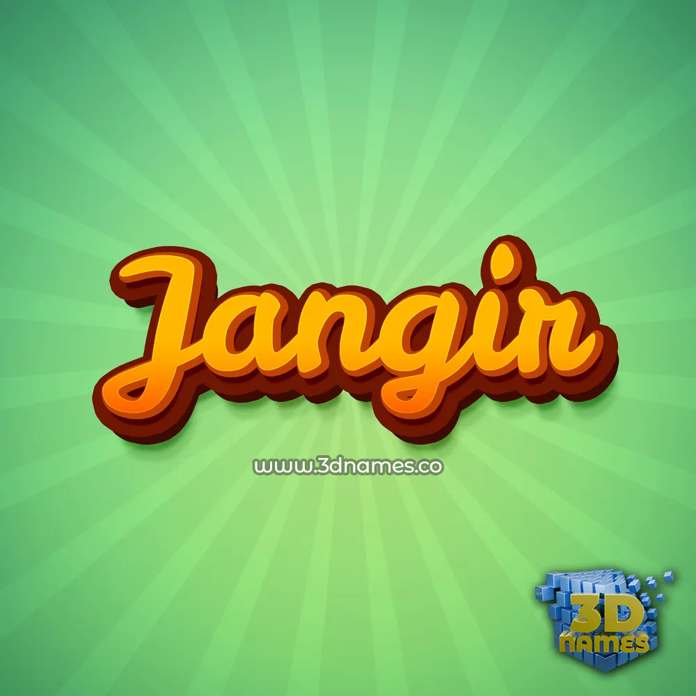 jangir in Green Rays style - 3D name wallpaper