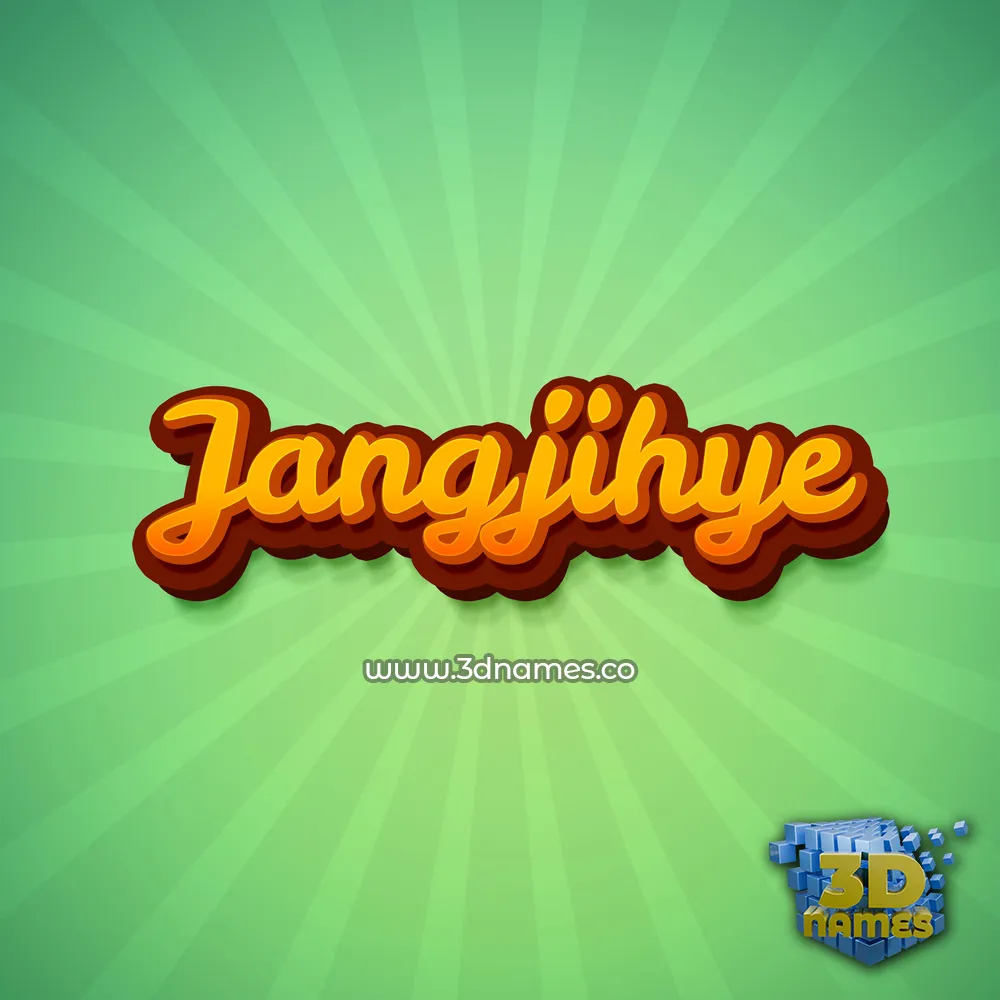 jangjihye in Green Rays style - 3D name wallpaper