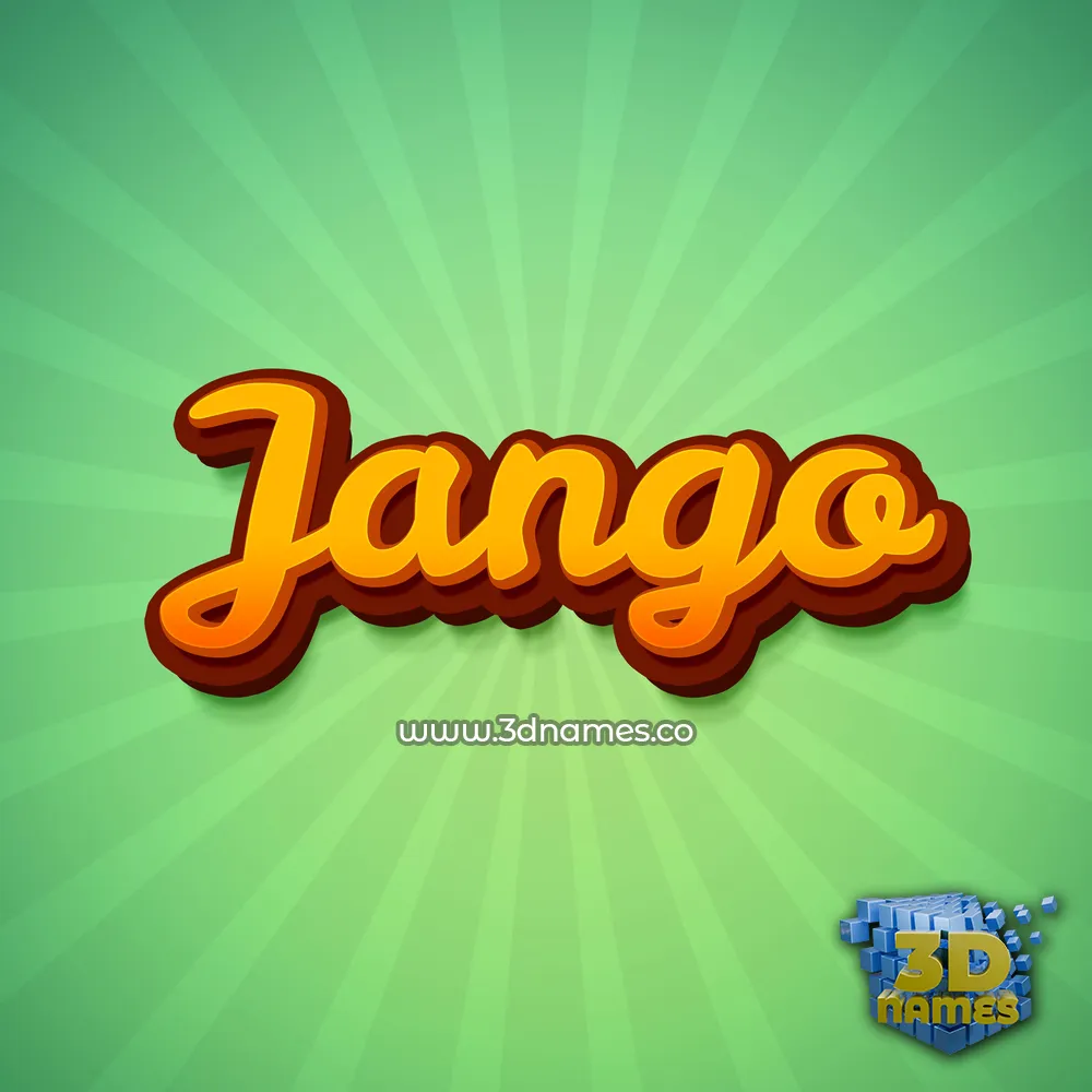 jango in Green Rays style - 3D name wallpaper