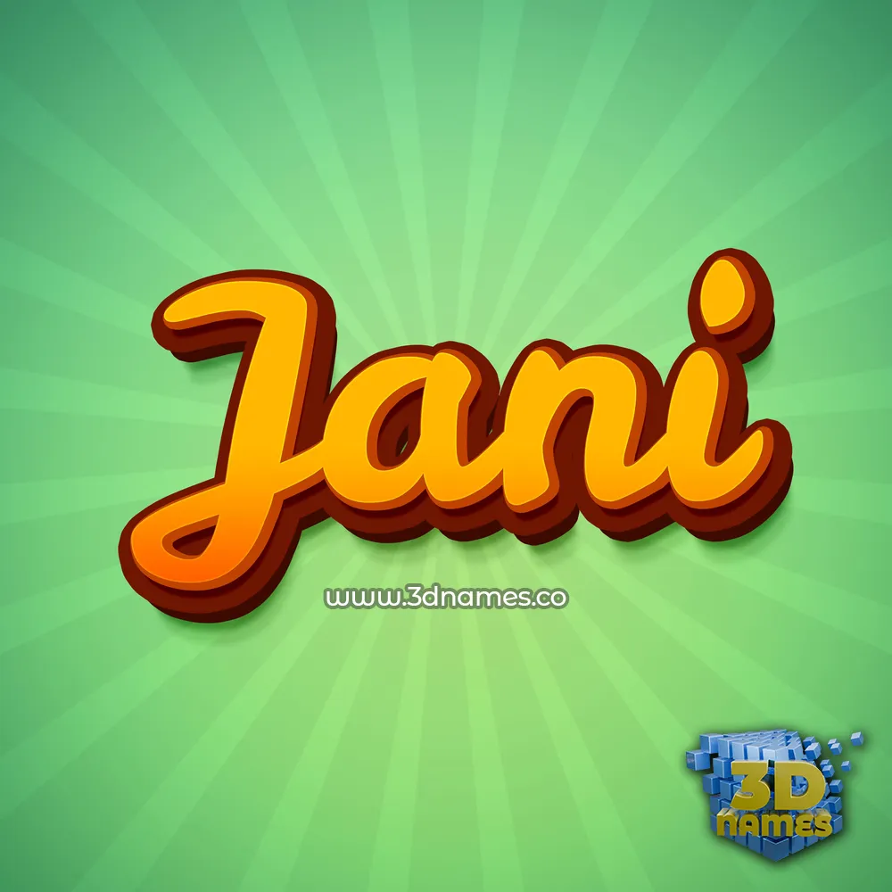 jani in Green Rays style - 3D name wallpaper
