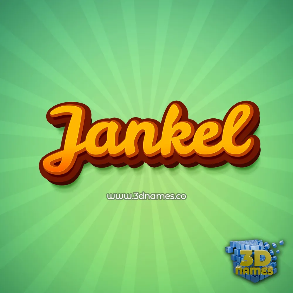 jankel in Green Rays style - 3D name wallpaper