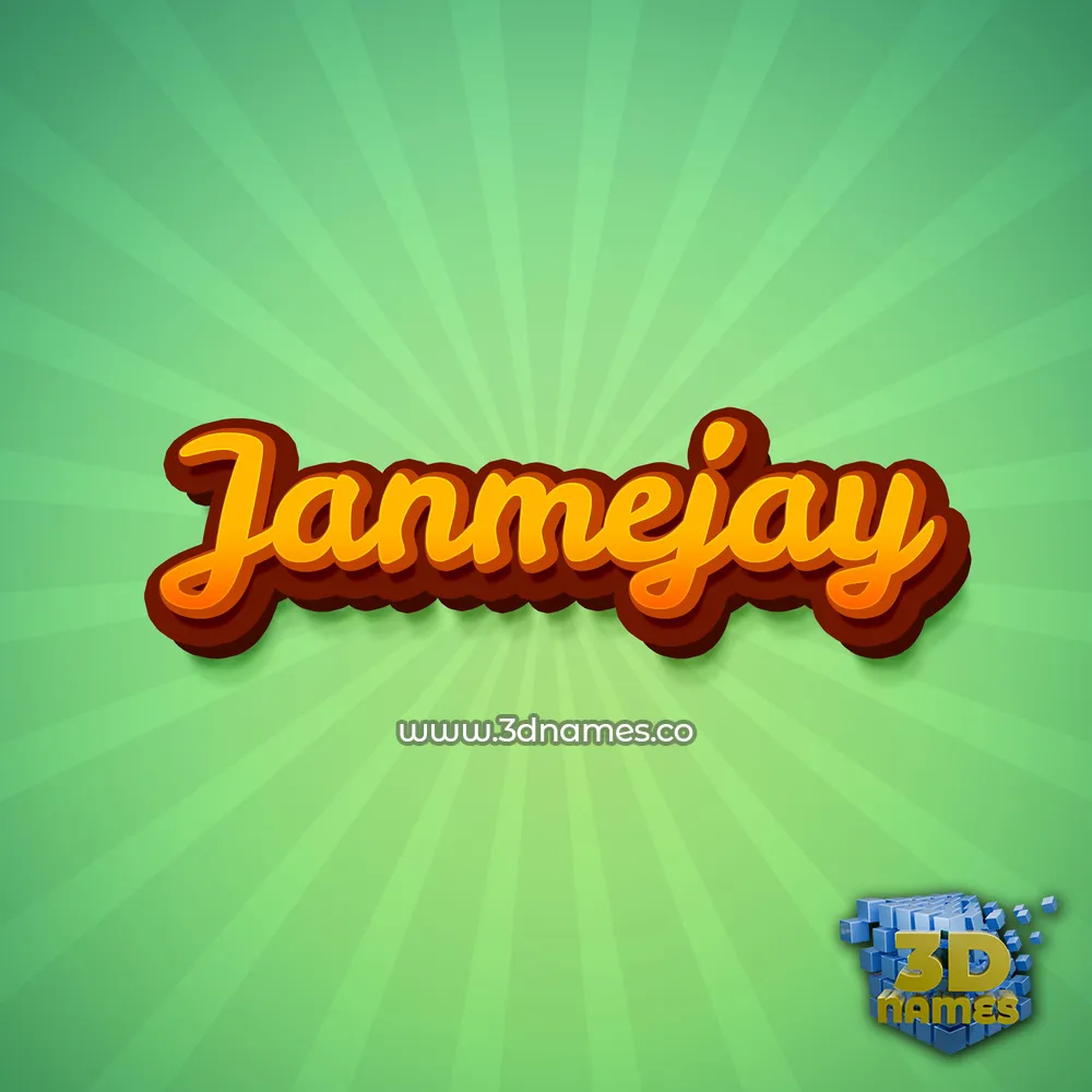 janmejay in Green Rays style - 3D name wallpaper