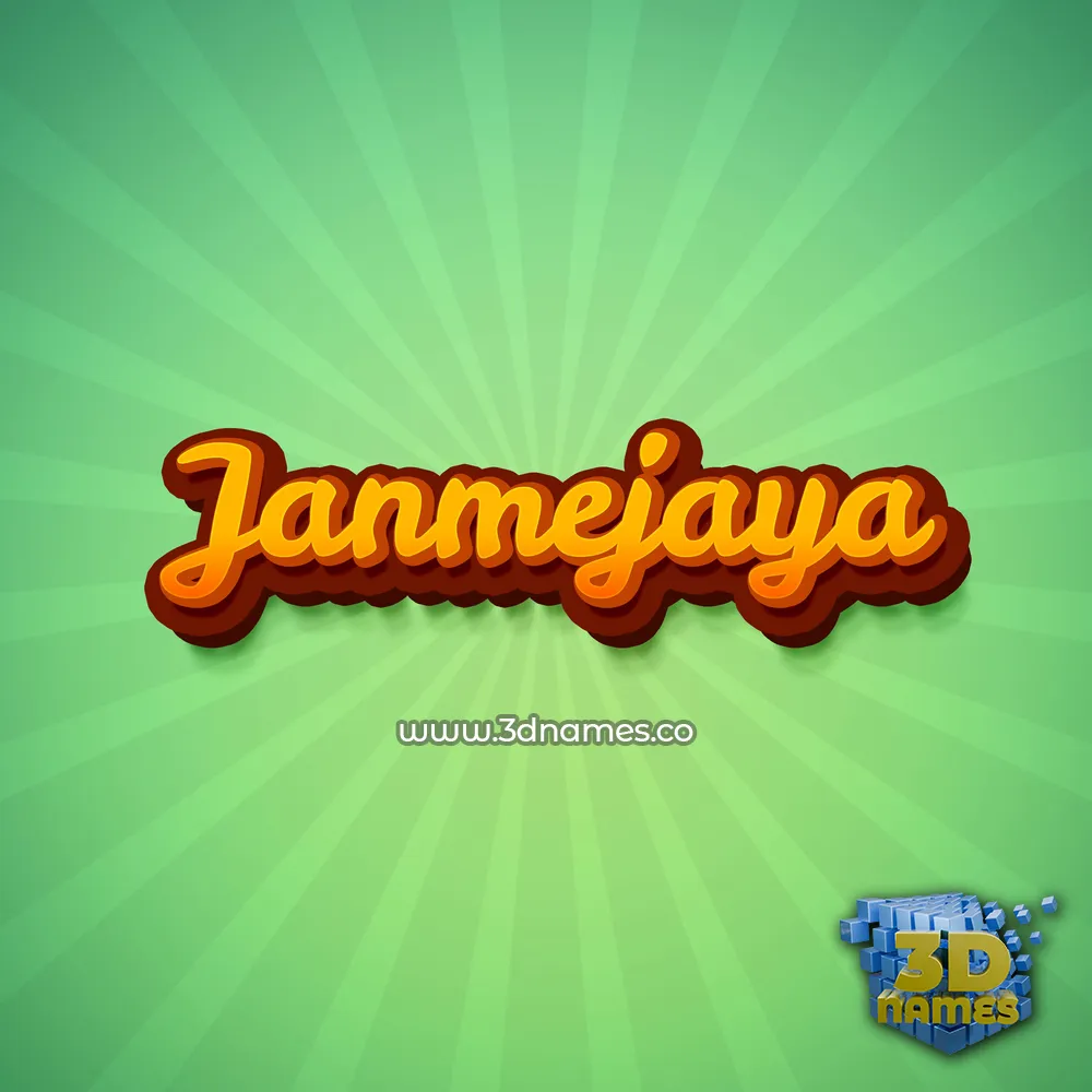 janmejaya in Green Rays style - 3D name wallpaper