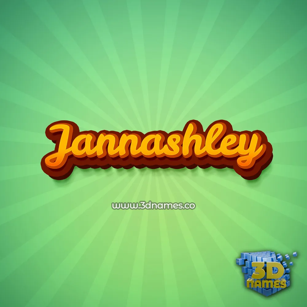 jannashley in Green Rays style - 3D name wallpaper