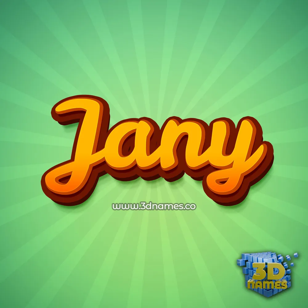 jany in Green Rays style - 3D name wallpaper