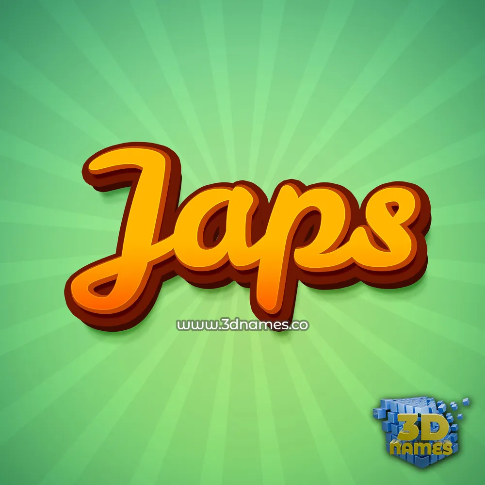 japs in Green Rays style - 3D name wallpaper