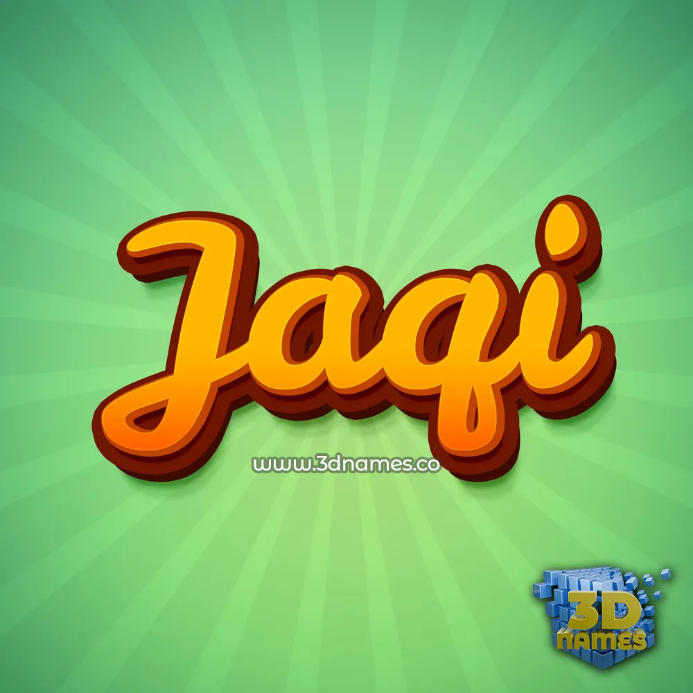 jaqi in Green Rays style - 3D name wallpaper