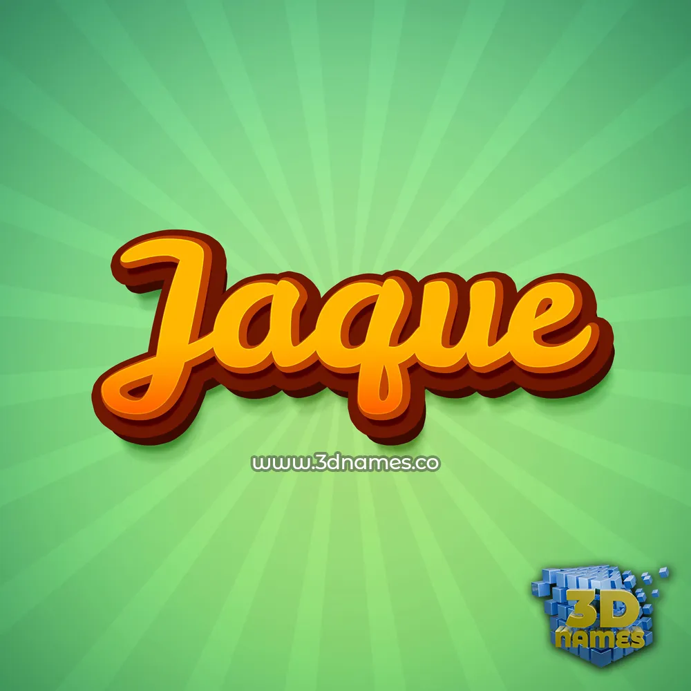 jaque in Green Rays style - 3D name wallpaper