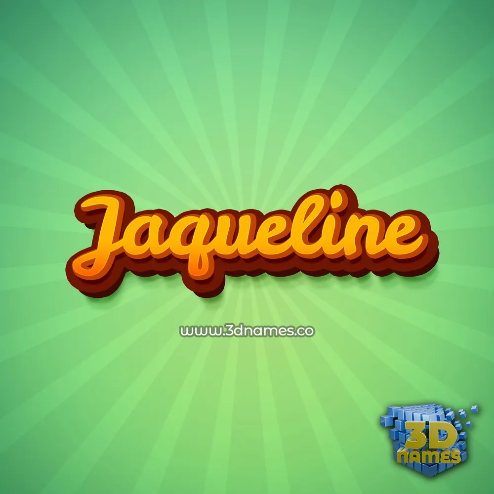 jaqueline in Green Rays style - 3D name wallpaper