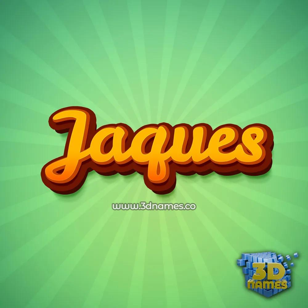 jaques in Green Rays style - 3D name wallpaper