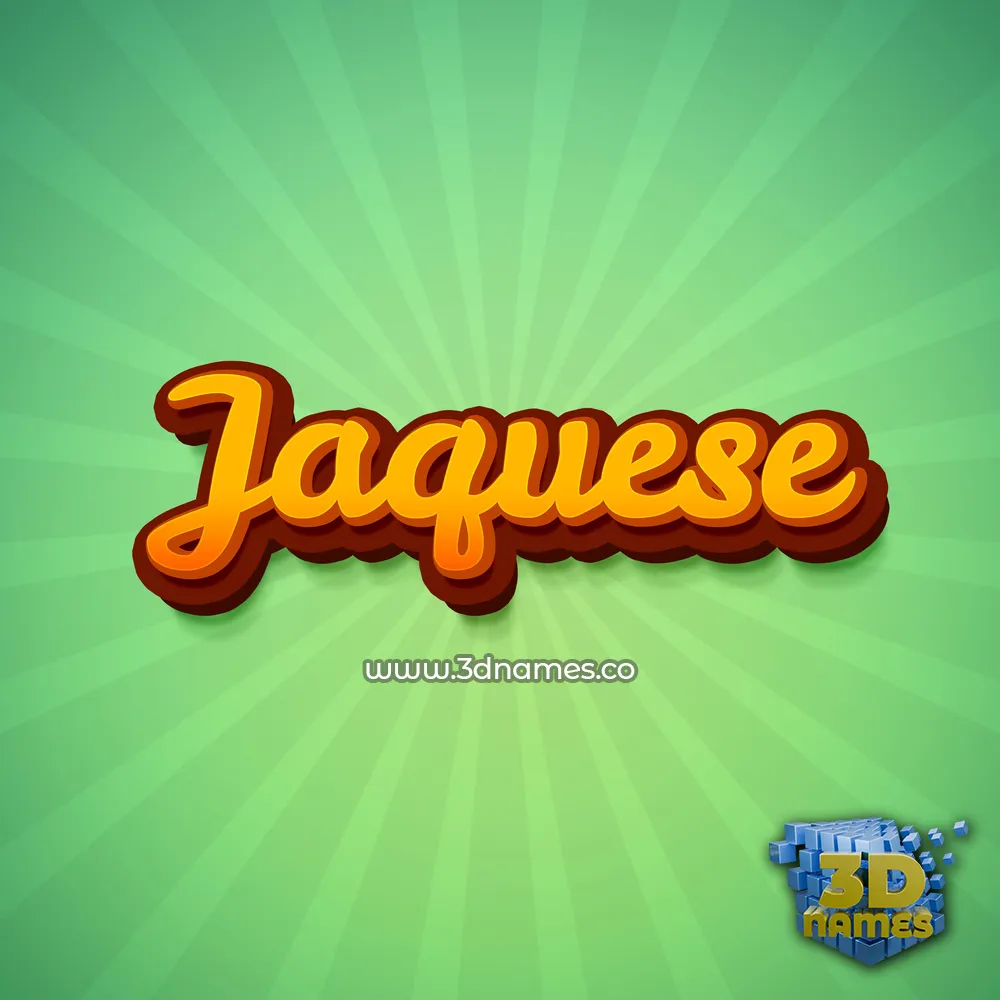jaquese in Green Rays style - 3D name wallpaper
